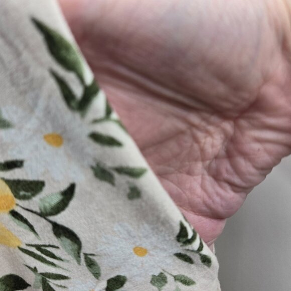 Torrid White Ivory Floral Challis Dress Adjustable Straps Pockets Dress 00/Med - Picture 9 of 9